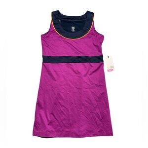 Tail Girls Racerback Tank Dress Size Medium NWT UPF 40+ Athletic‎ Pink Navy Blue